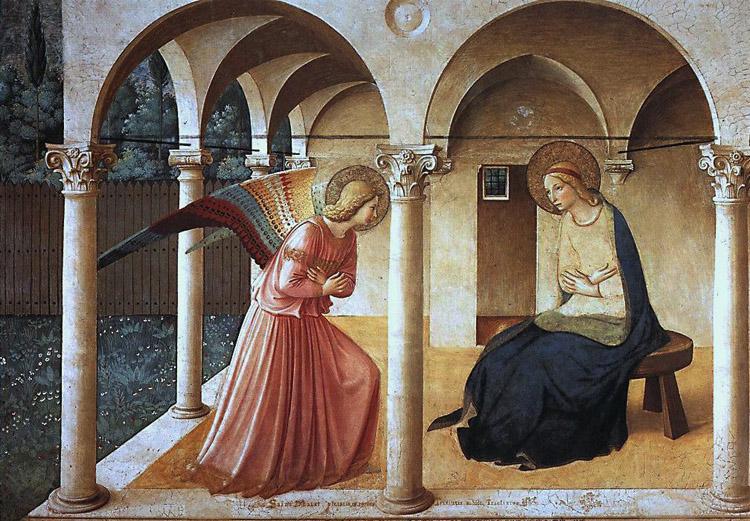 Fra Angelico The Annunciation (mk08) Norge oil painting art
